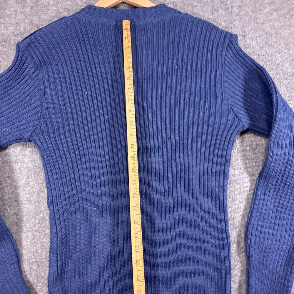 Brigade Quartermasters The Woolly Pully Sweater Mens 46 Blue V-Neck Vintage